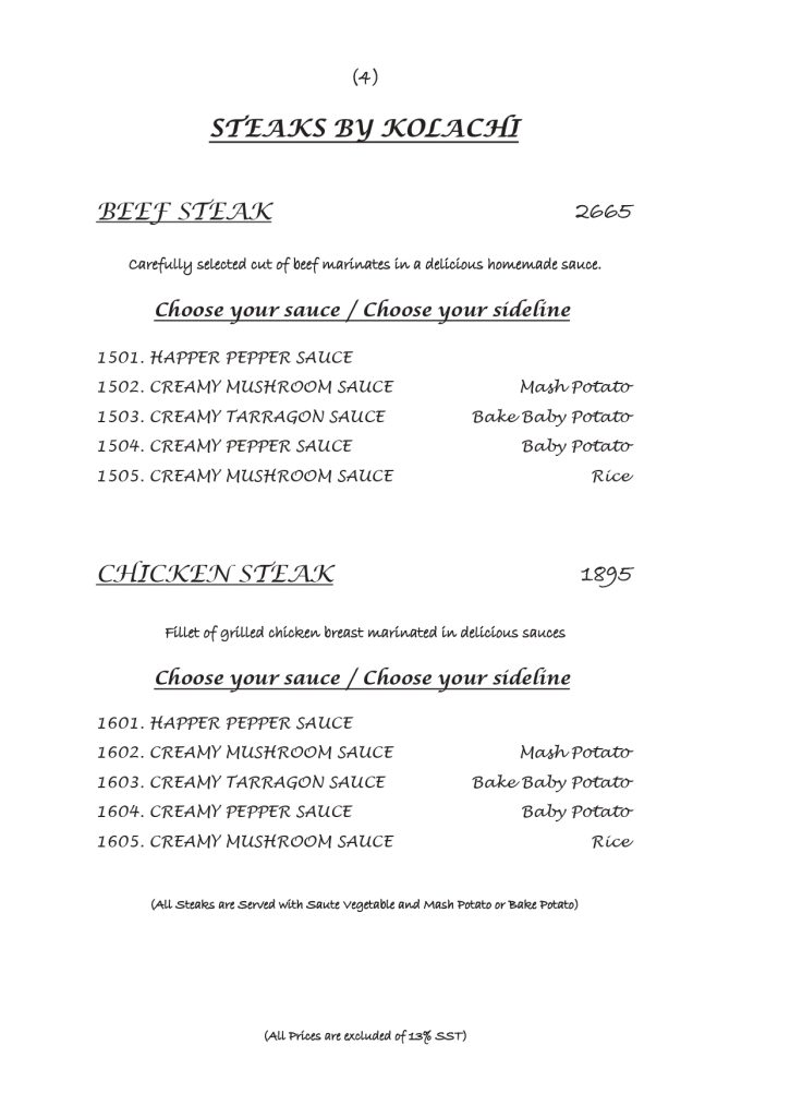 Kolachi Restaurant Menu Do Darya Karachi4